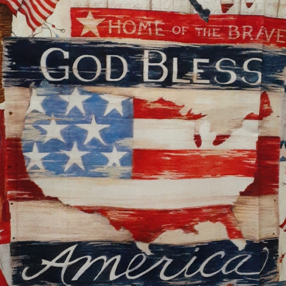 (2) Patriotic Home of the Brave Accent Pillows - Picture 3 of 5